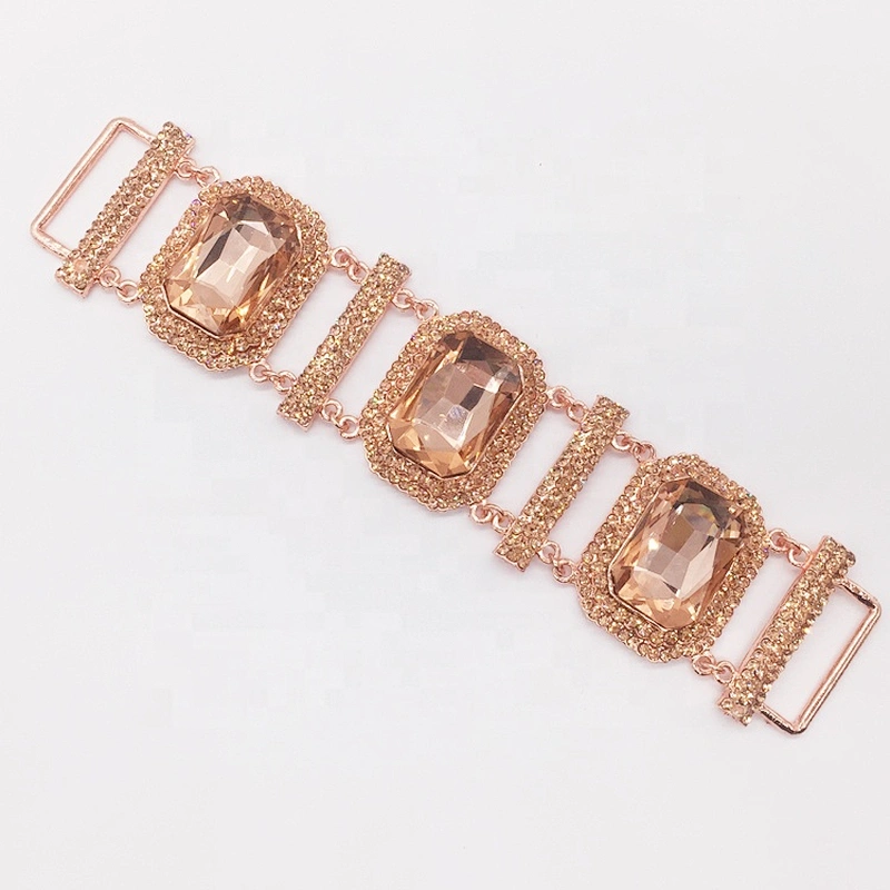 2021 high style rose gold metal light peach jewelry bikini connectors for contest swimsuit