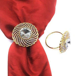 2020 Wholesale Round Rhinestone Napkin Ring for Party table decoration