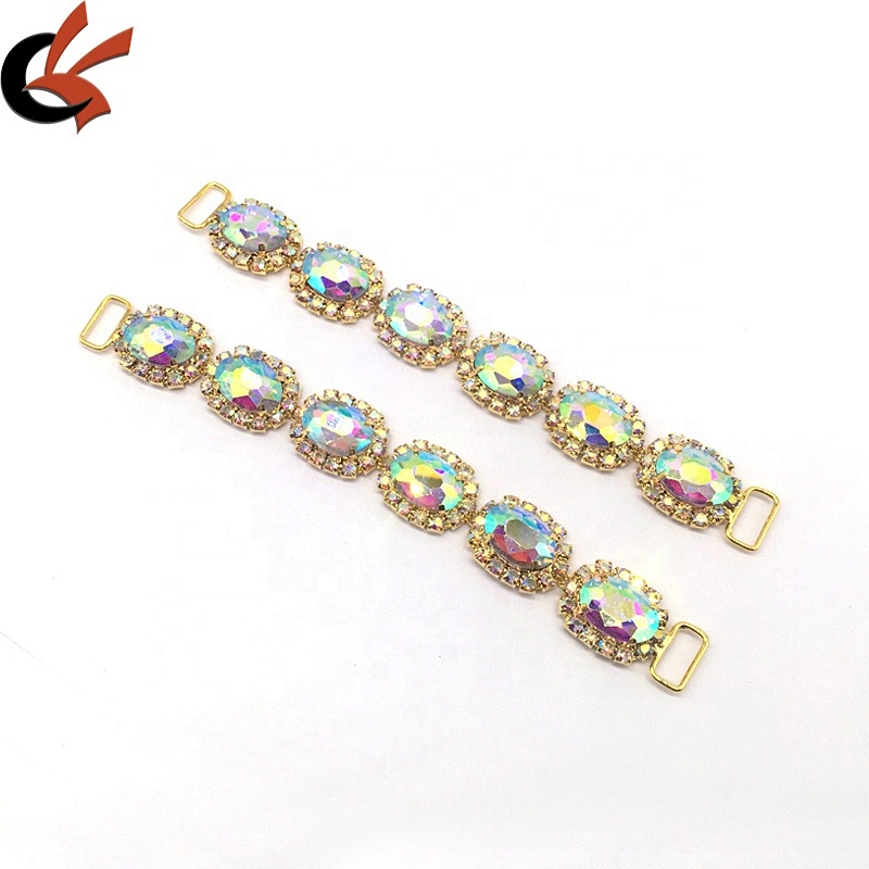 New Style Decorative Swimwear Bikini Accessories Rhinestone Trim Jewelry AB Glass Crystal Bikini Connector