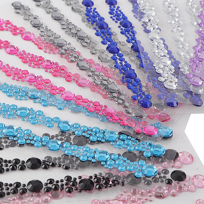 custom DIY craft self adhesive acrylic rhinestone stickers