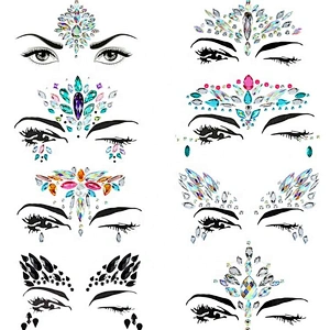 Custom DIY Design Tattoo Craft Body Jewels Stickers Eye Jewels Face Crystal Sticker