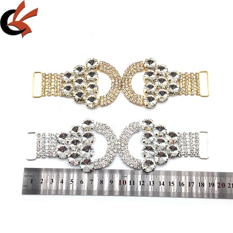 NEW designer metal transparent diamond bikini model connector plus size swimwear bikini connector for fat women