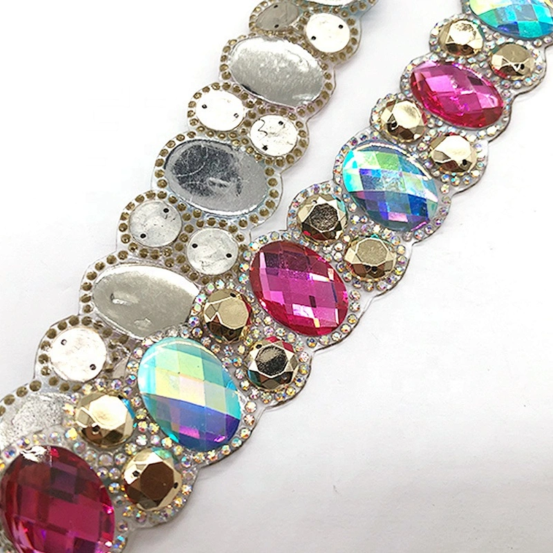 Customized High Quality colorful Hot fix Resin Stone Hot Fix Rhinestone Trimming