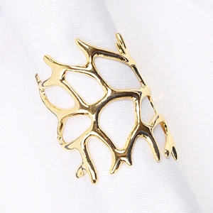 wedding restaurant decoration 2020 stocked stainless steel lightweight gold table napkin ring