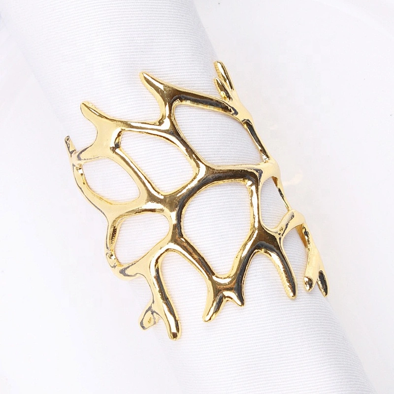 wedding restaurant decoration 2020 stocked stainless steel lightweight gold table napkin ring