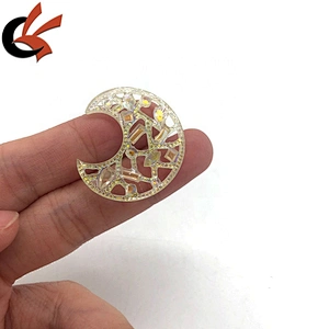 New Crescent Moon hollow white AB sew on resin rhinestones
