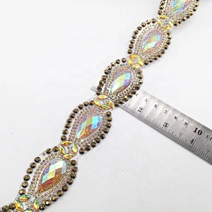 Hot Sale Resin Beads Jewelry Making Flat Back Hot Transfer Crystal Rhinestones Trims Tape