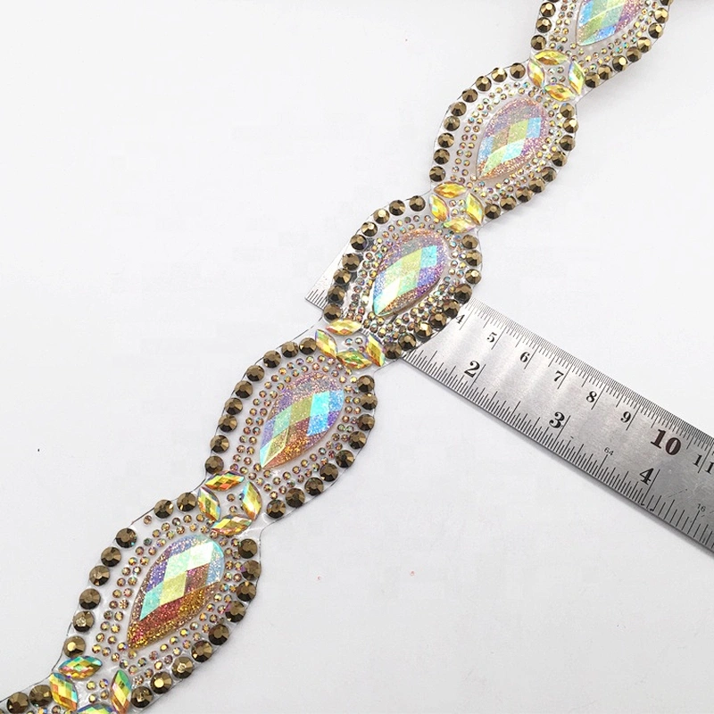 Hot Sale Resin Beads Jewelry Making Flat Back Hot Transfer Crystal Rhinestones Trims Tape