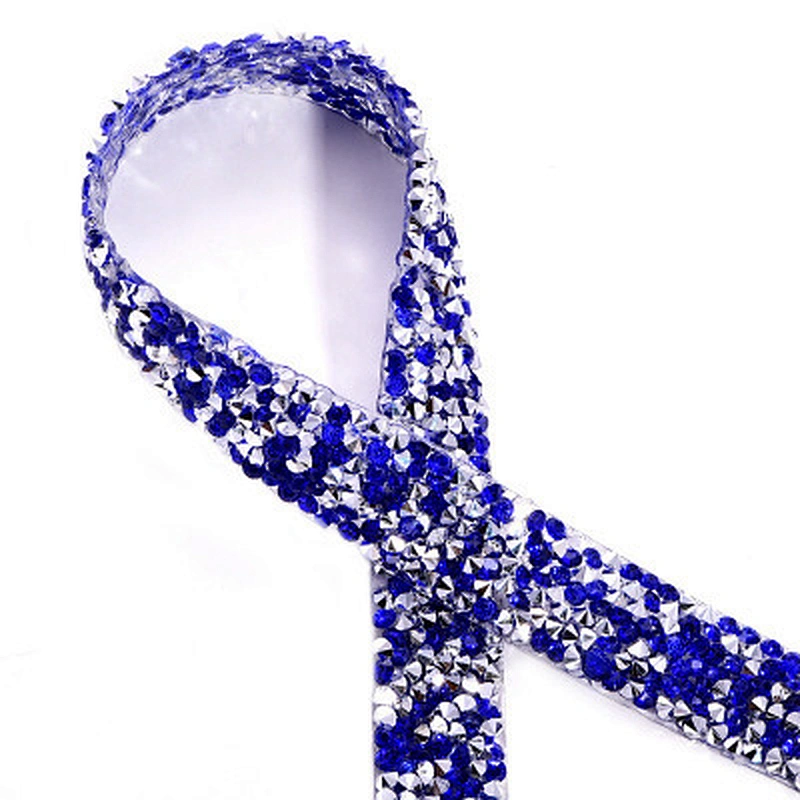High quality DIY iron on resin rhinestone tape for garment bag shoes  hat accessories