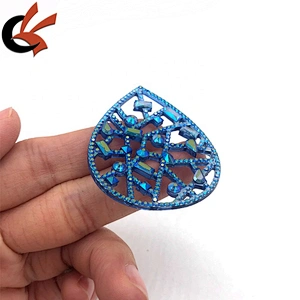 Carnival dress decoration hollow blue AB resin loose rhinestones