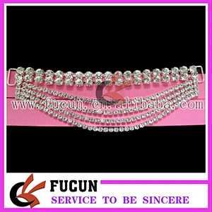 fashion drop crystal strass connector bikini with rhinestones