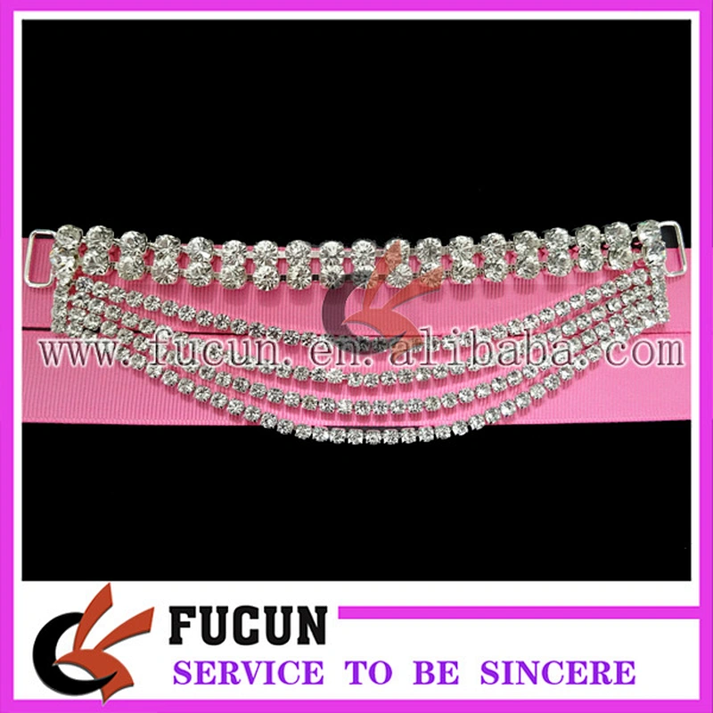 fashion drop crystal strass connector bikini with rhinestones