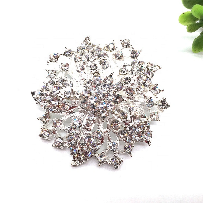 Wholesale New Fashion Colourful Crystal Rhinestone Brooch Bridal Flower Brooch Pin For Bride Wedding