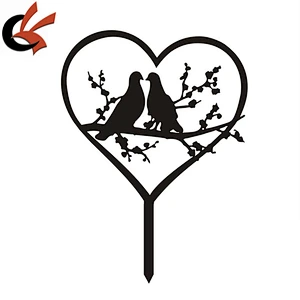 Acrylic Love Birds Cake Topper Wedding Engagement Party Decoration