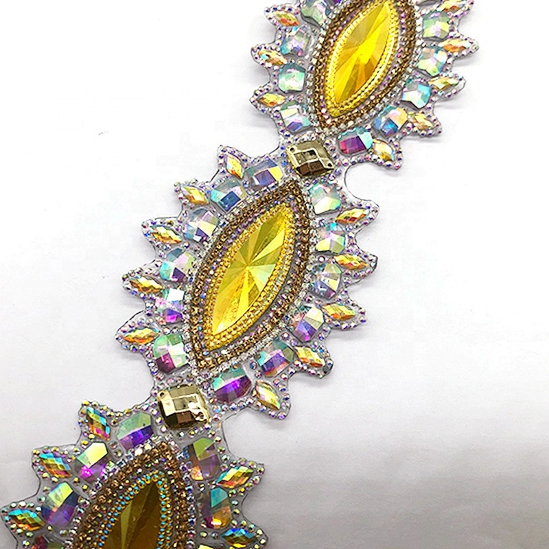 2020 Fashion garment accessory iron on designs Resin stones Crystal hot fix rhinestone trimming