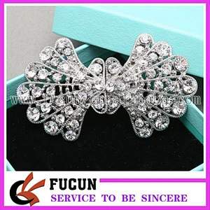 Rhinestone Shell clasp for wedding invitation silk box decoration