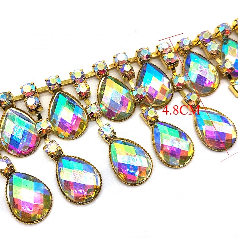 Factory Dance Dress Decoration AB Clear Rhinestone Trimming