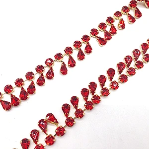 Custom High quality luxurious decorative rhinestone trimming  for women Apparel