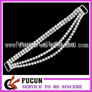 China hot sale crystal rhinestone bikini connectors for swimwear accessories
