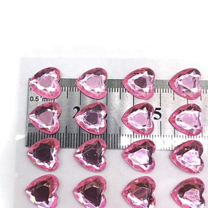 Assort Heart Acrylic rhinestone Self Adhesive Craft Stickers