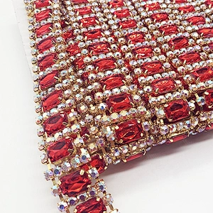 2020 new arrival Rhinestone Chain Trim with Crystals for carnival costume decoration