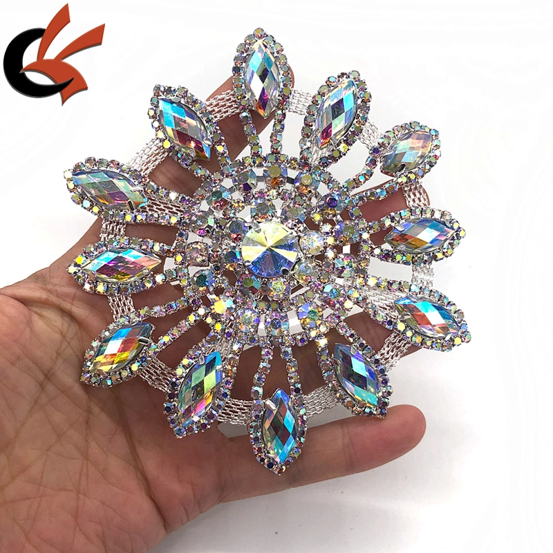 Wholesale Costume Dress Sew On Crystal AB Rhinestone Appliques