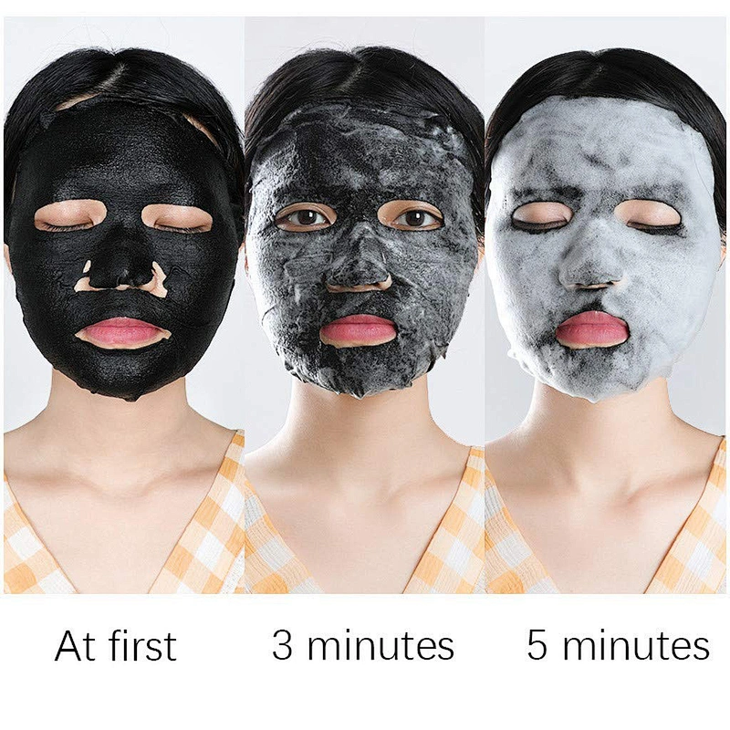 Blackhead Remover Masks Face Peel Off Mask Bamboo Activated Charcoal Deep Cleansing Oxygen Bubble Sheet Mask for Face Care