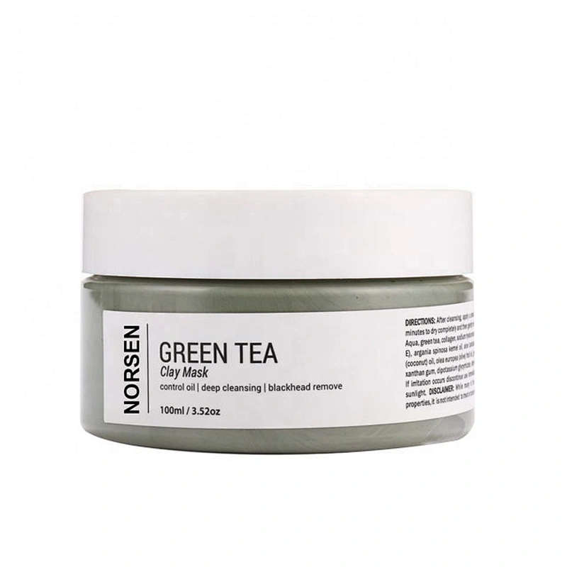 Factory Hot Selling Organic Oil Control Remove Blackhead Green Tea Clay Mask