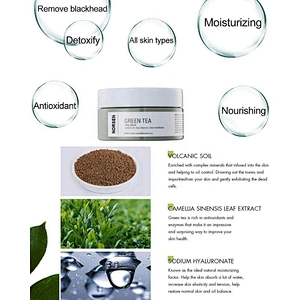 Factory Hot Selling Organic Oil Control Remove Blackhead Green Tea Clay Mask