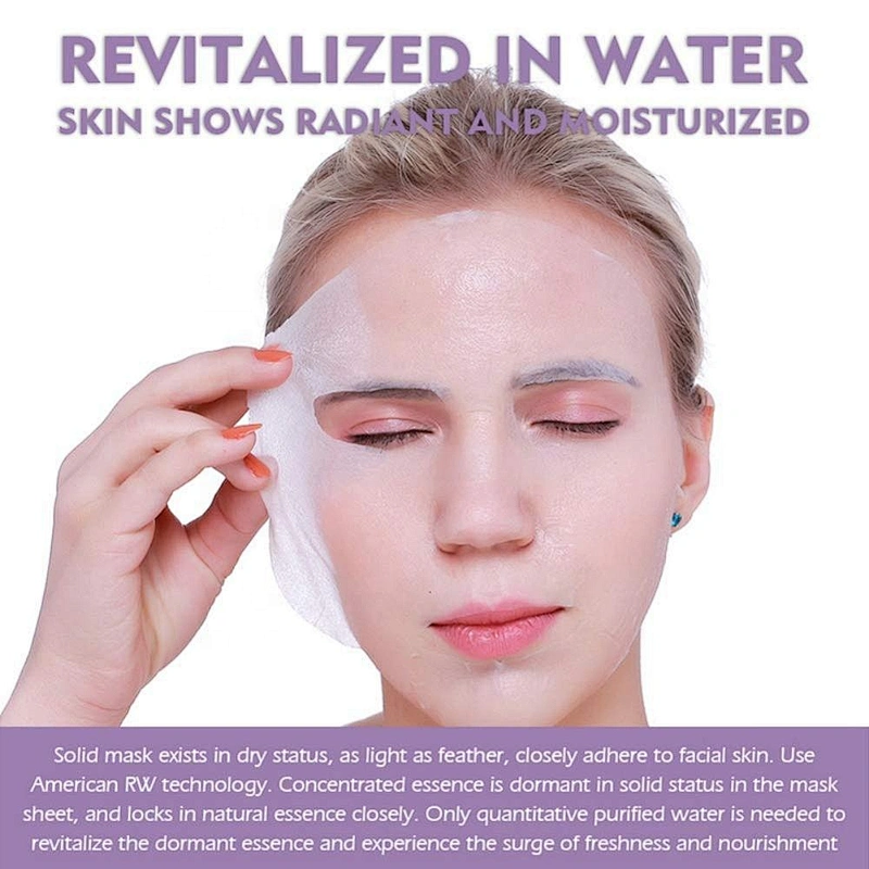 OEM Private Label Organic Anti Wrinkle Shrink Pores Whitening Fullerene Dehydrated Face Mask