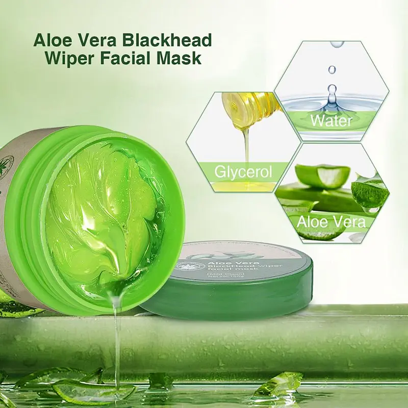 Aloe Exfoliating Mask Blackhead Cleansing Acne Treatment Oil Control Tear  Facial Mask
