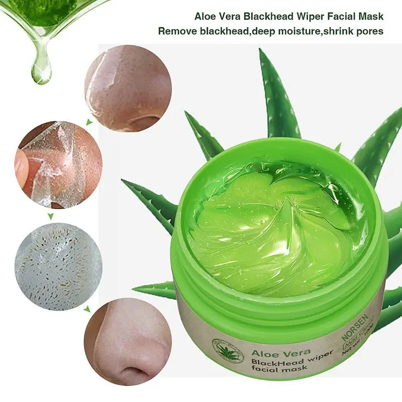 Aloe Exfoliating Mask Blackhead Cleansing Acne Treatment Oil Control Tear  Facial Mask