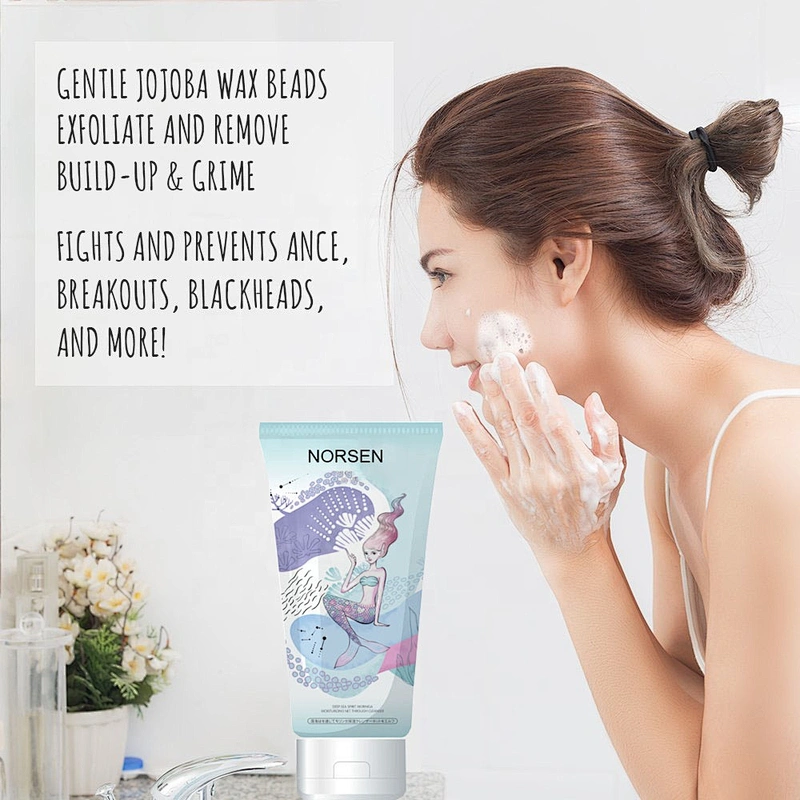 Wholesale Private Label Organic Deep Cleansing Oil Control Sea Spirit Moringa Moisturizing Face Cleanser