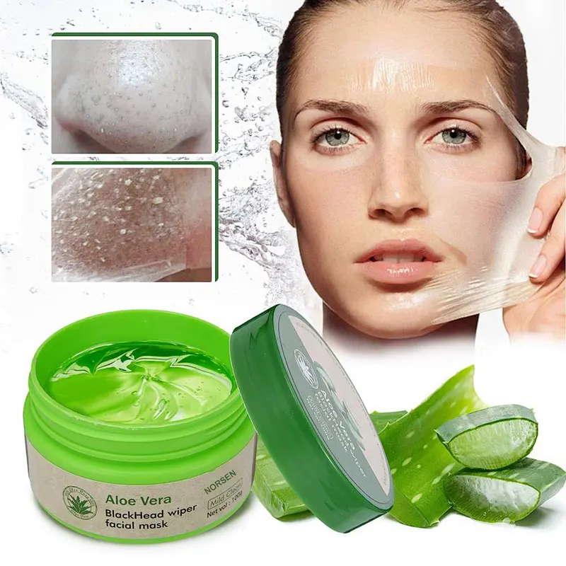 Aloe Exfoliating Mask Blackhead Cleansing Acne Treatment Oil Control Tear  Facial Mask
