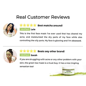 Private Label Organic Deep Pore Cleansing Green Tea Detox Mud Face Mask