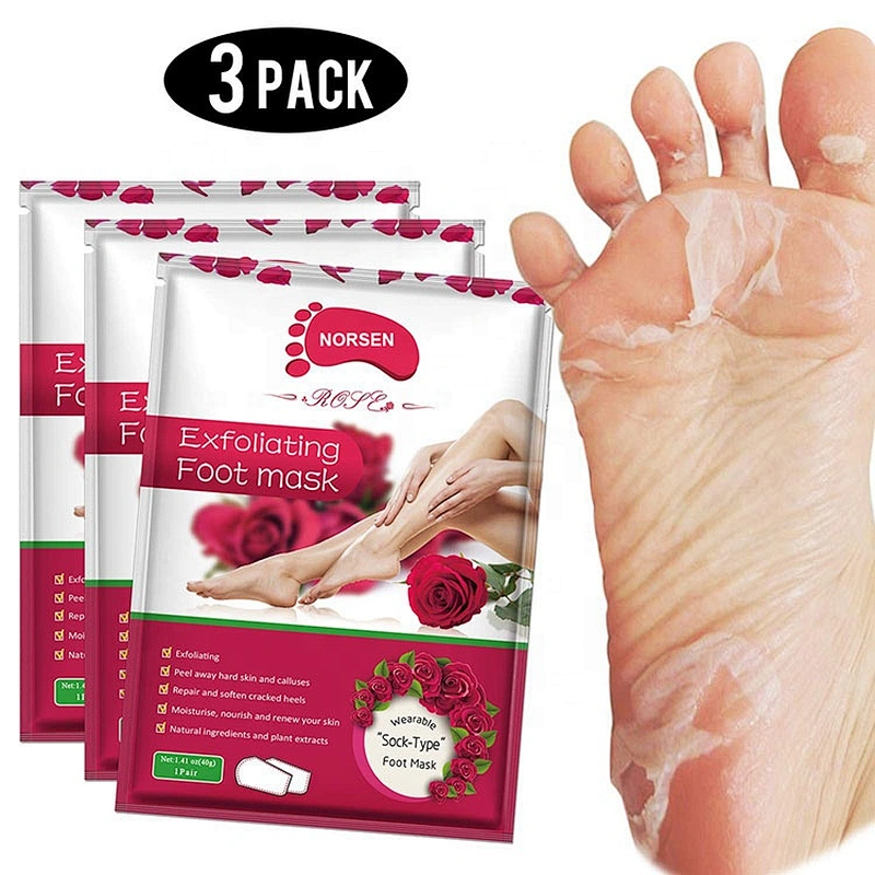 Wholesale High Quality Natural Organic Remove Dead Skin Rose Exfoliating Foot Peel Mask