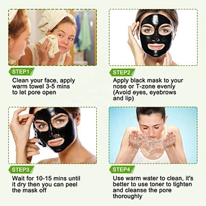 Hot Selling Deep Cleansing Blackhead Removal Bamboo Charcoal Peel Off Black Mask