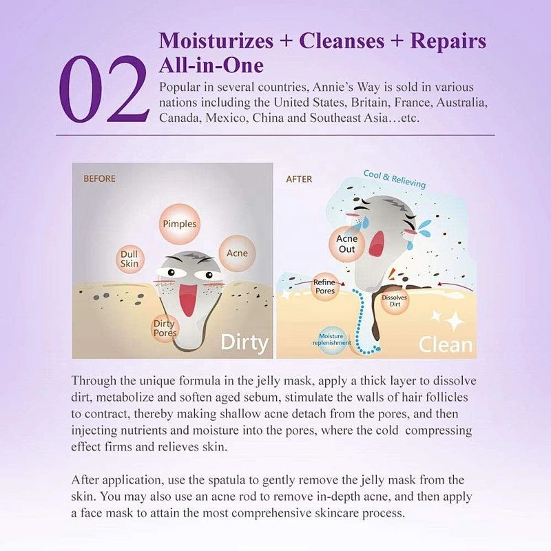 Wholesale organic 250ml Lavender Extract Soothing Jelly Face Mask