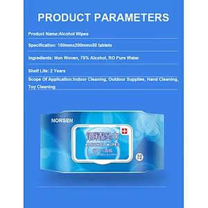 Factory Wholesale High Quality Private Label Disinfectant 75% Wet Wipes Antibacterial Alcohol