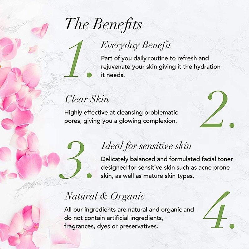 High quality facial toner moisturizing hydrating skin rose water toner