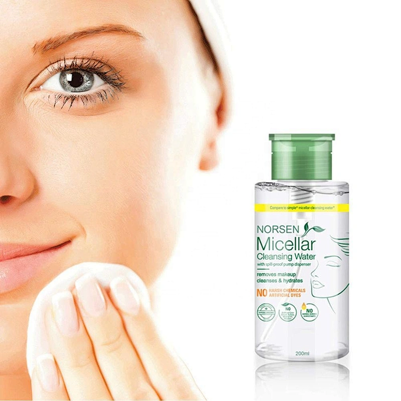 Private Label 200ml Refreshing Oil Control Remover Makeup Micellar Cleansing Water