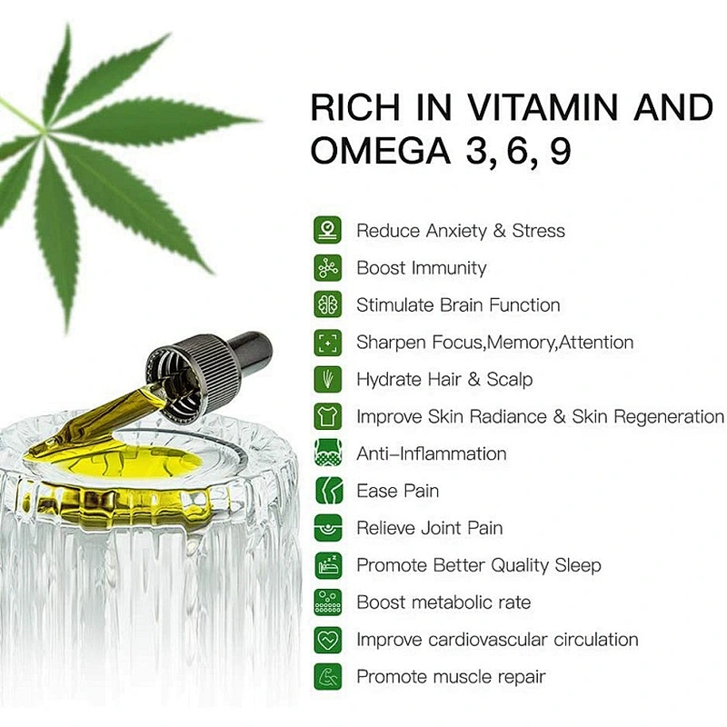 Natural organic private label relieve pain hemp seed oil