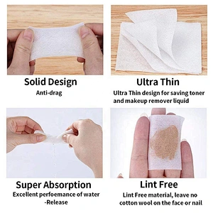 OEM Private Label Oil Control Skin Care Non-Woven Fabric Makeup Cotton Pads