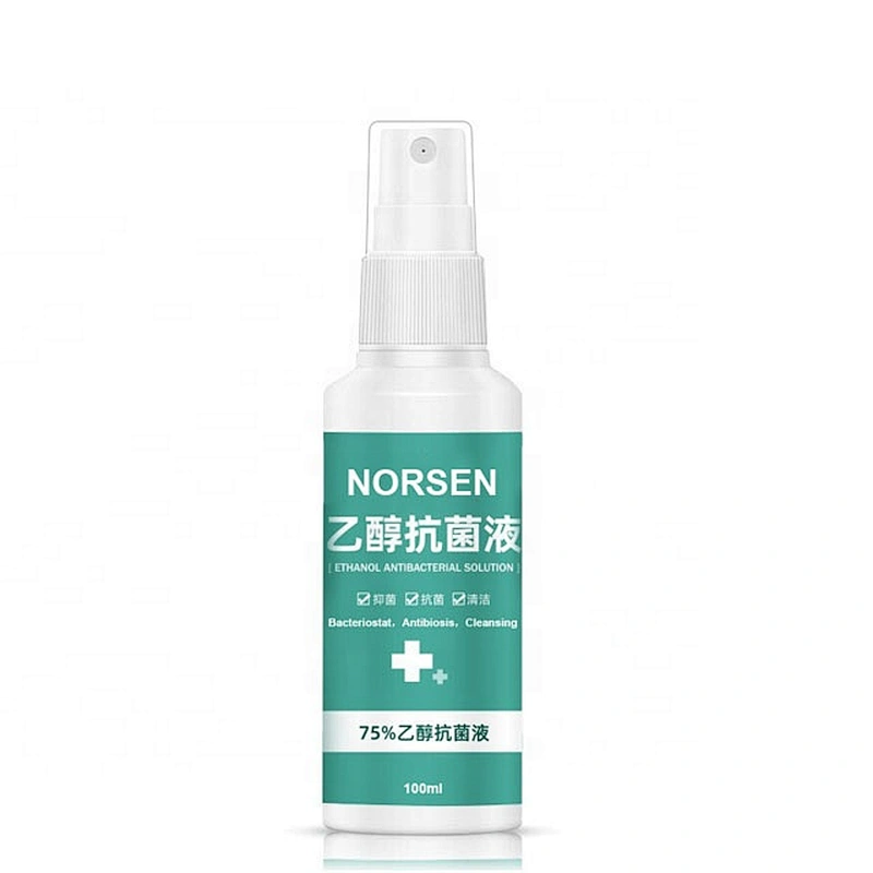 Wholesale 100ml free hand liquid 75 degree ethanol antibacterial solution spray
