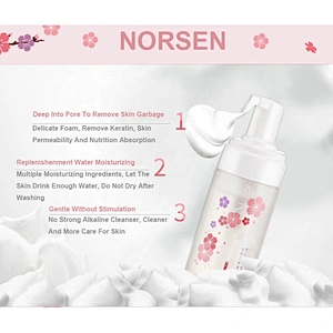 China Factory Wholesale Private Label Natural Organic Cherry Blossom Vitamin C Cleansing Mousse