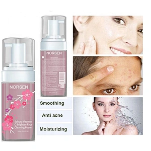High Quality Private Label Shrink Pores Moisturizing Vitamin C Facial Cleansing Mousse