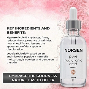 Popular 100% natural pure hyaluronic acid face serum with hyaluronic acid