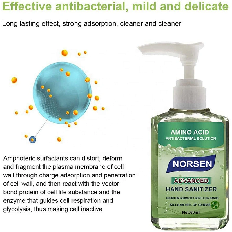 Wholesale Private Label Amino Acid Hand Sanitizer Antibacterial Gel Alcohol Kill 99.99% Of Germs
