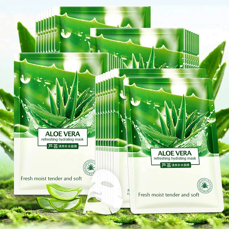 Factory Supply Aloe Vera Facial  Mask Hydrating Moisturizing Revitalizing Facial Mask Sheet