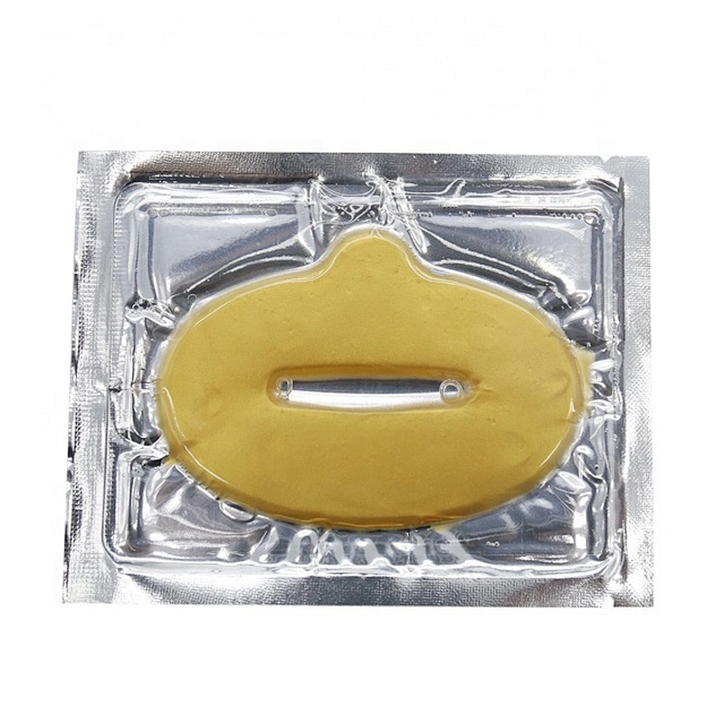 Private Label 24K Gold Collagen Lip Mask For Remove Lines  Moisturizing Anti-Wrinkle Sleeping Mask Sheet Disposable